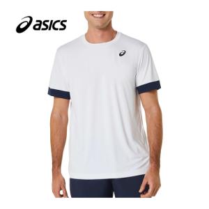 アシックス asics ドライ半袖シャツ 2041A255 102 ホワイト/ミッドナイト メンズ テニスウェア 半袖シャツ トレーニング 練習 ゲーム 試合 トップス シャツ｜esports