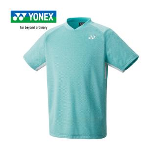 ヨネックス YONEX ユニゲームシャツ（フィットスタイル） 10598 048 ウォーターグリーン メンズ レディース テニス バドミントン ゲームウエア 半袖 シャツ｜esports
