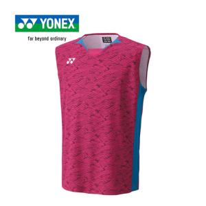 ヨネックス YONEX ゲームシャツ（ノースリーブ） 10614 302 グレープ メンズ バドミントン テニス ゲームウエア 袖なし シャツ Tシャツ トップス 男性｜esports