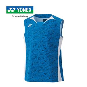 ヨネックス YONEX ジュニアゲームシャツ（ノースリーブ） 10614J 002 ブルー キッズ バドミントン テニス ゲームウエア 袖なし シャツ Tシャツ トップス 子供｜esports