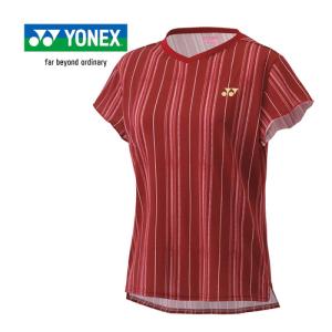 ヨネックス YONEX ウィメンズゲームシャツ 20799 387 ボルドー レディース テニス バドミントン 半袖 シャツ Tシャツ トップス 女性 バトミントン テニスウェア｜esports