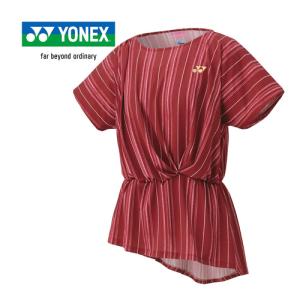 ヨネックス YONEX ウィメンズゲームシャツ 20801 387 ボルドー レディース テニス バドミントン 半袖 シャツ 丈長め トップス 女性 バトミントン テニスウェア｜esports
