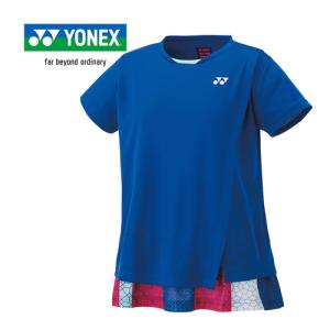 ヨネックス YONEX ウィメンズゲームシャツ 20809 472 ミッドナイトネイビー レディース テニス バドミントン 半袖 シャツ Tシャツ トップス 女性 バトミントン｜esports