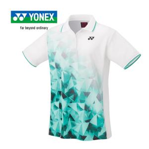 ヨネックス YONEX ウィメンズゲームシャツ 20810 011 ホワイト レディース テニス バドミントン 半袖 シャツ 衿付き トップス 女性 バトミントン テニスウェア｜esports