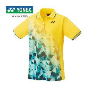 ヨネックス YONEX ウィメンズゲームシャツ 20810 279 ライトイエロー レディース テニス バドミントン 半袖 シャツ 衿付き トップス 女性 バトミントン｜esports