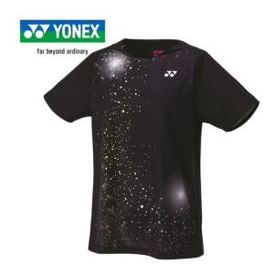 ヨネックス YONEX ウィメンズゲームシャツ 20811 007 ブラック レディース テニス バドミントン 半袖 シャツ Tシャツ トップス 女性 バトミントン テニスウェア｜esports