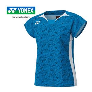 ヨネックス YONEX ウィメンズゲームシャツ（フィットシャツ） 20822 002 ブルー レディース バドミントン テニス ゲームウエア 半袖 シャツ Tシャツ トップス｜esports