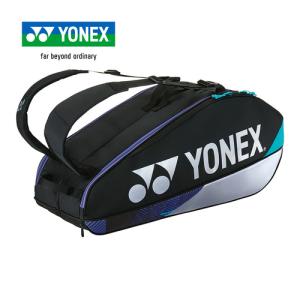 ヨネックス YONEX ラケットバッグ6 BAG2402R 076 ブラック／シルバー テニス バッグ 鞄 ラケット収納 部活 試合 ラケットバッグ｜esports