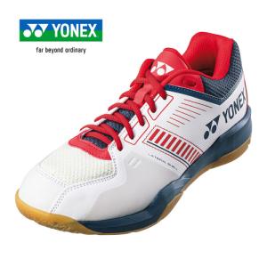 ヨネックス YONEX パワークッションストライダーフロー SHBSF1 784 ホワイト／ネイビー／レッド レディース バドミントンシューズ 3E ローカット 靴 バド｜esports