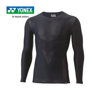 ヨネックス YONEX ユニVネック長袖シャツ STBA1023 007 ブラック メンズ レディース コンプレッション 機能インナー アンダーウエア トップス シャツ｜esports