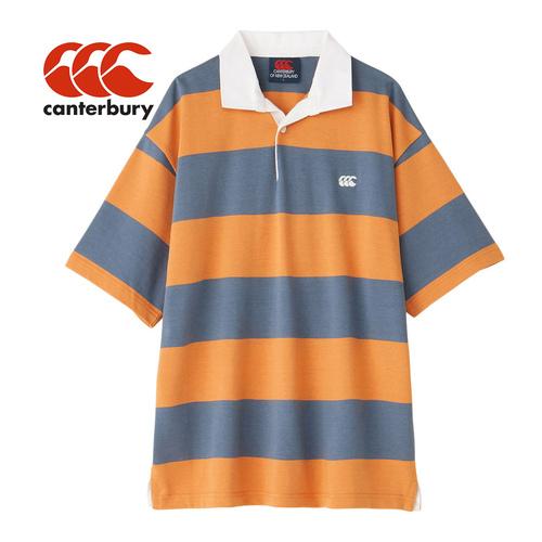 カンタベリー CANTERBURY ショートスリーブ 4インチ ストライプ ラグビージャージ RA3...