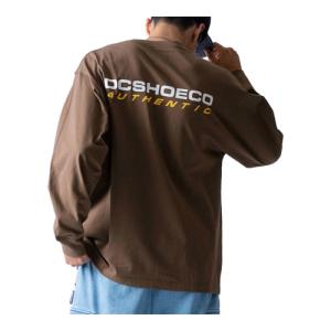 マンチェス Manches 【DCSHOES/ディーシーシューズ】23 オーセンティック オブリーク ロゴ長袖Tシャツ 1012783630 3 ブラウン メンズ Tシャツ 長袖｜esports