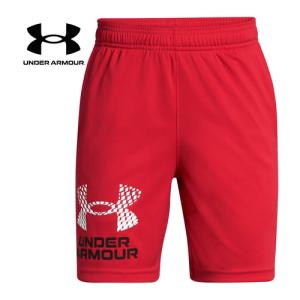 アンダーアーマー UNDER ARMOUR テック ロゴ ショーツ 1383333 600 レッド/ホワイト キッズ トレーニングウェア ショートパンツ 短パン 半ズボン ハーフパンツ｜esports