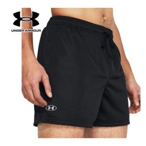 アンダーアーマー UNDER ARMOUR アイコン メッシュショーツ 1383355 001 ブラック/ホワイト メンズ トレーニングウェア ショーツ ハーフパンツ ショートパンツの商品画像