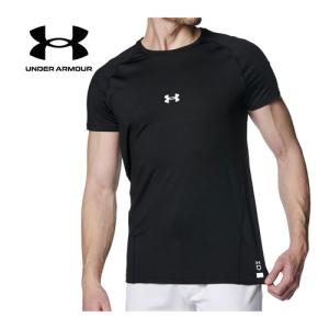 アンダーアーマー UNDER ARMOUR ヒートギア コンフォート フィッティド ショートスリーブ クルーネック シャツ 1384732 001 ブラック メンズ 野球ウェア｜esports