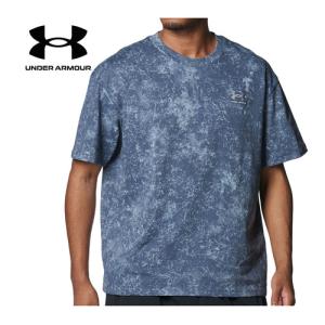 アンダーアーマー UNDER ARMOUR ヘビーウェイトコットン オーバーサイズ プリント ショートスリーブTシャツ 1384799 044 ダウンプアグレー メンズ｜esports