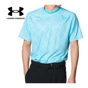 アンダーアーマー UNDER ARMOUR プレイオフ ショートスリーブ モックネック シャツ 1384831 914 スカイブルー/ホワイト/グレー メンズ ゴルフウェア｜esports