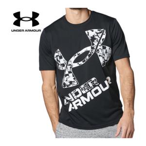 アンダーアーマー UNDER ARMOUR テック XLロゴ ショートスリーブTシャツ 1384796 001 ブラック/ホワイト メンズ トレーニングウェア 半袖シャツ ストレッチ｜esports