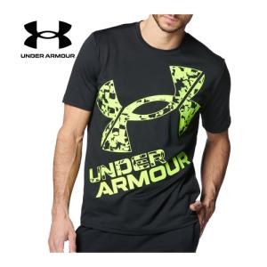 アンダーアーマー UNDER ARMOUR テック XLロゴ ショートスリーブTシャツ 1384796 002 ブラック/ハイビスイエロー メンズ トレーニングウェア 半袖シャツ｜esports