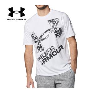 アンダーアーマー UNDER ARMOUR テック XLロゴ ショートスリーブTシャツ 1384796 100 ホワイト メンズ トレーニングウェア 半袖シャツ ストレッチ スポーツ｜esports