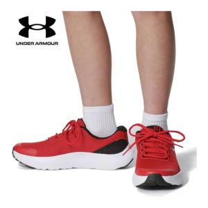 アンダーアーマー UNDER ARMOUR サージ4 3027103 600 レッド/ブラック/ブラック キッズ ランニングシューズ マラソン ジョギング 陸上 部活 トレーニング｜esports