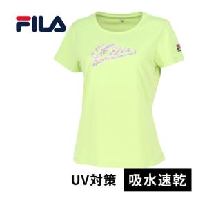 フィラ FILA アップリケTシャツ VL2808 38 ライトグリーン レディース テニスウェア 半袖シャツ 練習 練習着 トレーニング スポーツ トップス シャツ｜esports