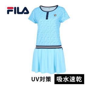 フィラ FILA ワンピース VL2831 12 ブルー レディース テニスウェア スカート 半袖 練習 試合 部活 サークル ワンピ おしゃれ かわいいの商品画像
