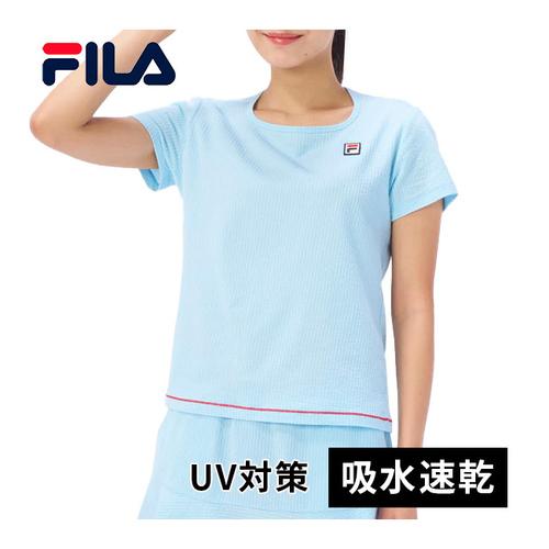 フィラ FILA ゲームシャツ VL2847 10A ペールブルー レディース テニスウェア 練習 ...