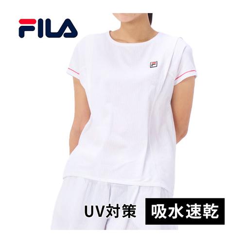 フィラ FILA ゲームシャツ VL2848 01 ホワイト レディース テニスウェア 練習 試合 ...