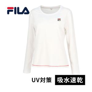 フィラ FILA ロングスリーブシャツ VL2849 01 ホワイト レディース テニスウェア 長袖シャツ 練習 練習着 トレーニング スポーツ トップス シャツ｜esports