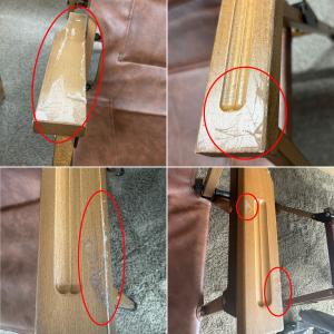 訳あり 一人掛け ウッドローチェア サイドテー...の詳細画像1