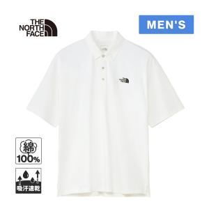 ザ・ノース・フェイス ショートスリーブフラッシュドライコットンポロ NT22530 W ホワイト メンズ 2025春夏モデル 半袖 ポロシャツ 速乾 ブランド ドライ