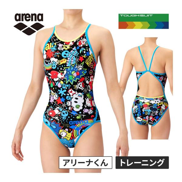 アリーナ arena トレーニングワンピース AS6SWM26L BKRD ブラック×レッド レディ...