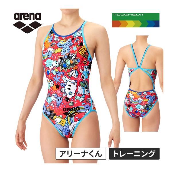 アリーナ arena トレーニングワンピース AS6SWM26L RDBL レッド×ブルー レディー...