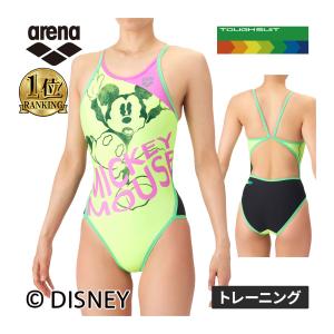 アリーナ arena ディズニー デザインモデル タフスーツ オープンバック トレーニングワンピース AS6SWM50L YLBK イエロー×ブラック レディース 2026春夏モデル