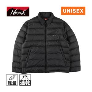ナンガ NANGA シアーダウンシャツブルゾン N2600-0B008D BLK ブラック メンズ レディース ダウンジャケット ダウンブルゾン シャツ型 速乾性 軽量 アウトドア