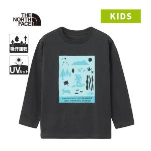 ザ・ノース・フェイス ロングスリーブシレトコトコティー NTJ82530ST AG アスファルトグレー キッズ 長袖Tシャツ ロンティー ロンT トップス カジュアル 普段着