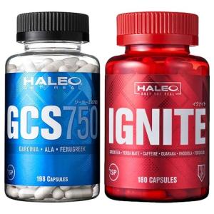 ハレオ HALEO GCS750 198カプセル 06-00221 ＆ イグナイト 06-00160 計2点セット カーボローディング 燃焼系 ハーブサプリメント 筋トレ トレーニング｜esports