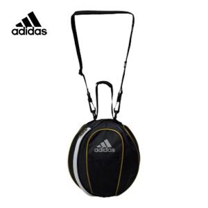 アディダス adidas ボールバッグ 1個入れ AKM20BKG 黒×白×ゴールド ボール入れ ボール収納 ショルダータイプ サッカー｜esports