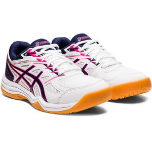 アシックス asics アップコート 1074A027 102 ホワイト/ピーコート キッズ バレーボール インドアコート 靴 VB_OP21 バレーボールシューズ｜esports