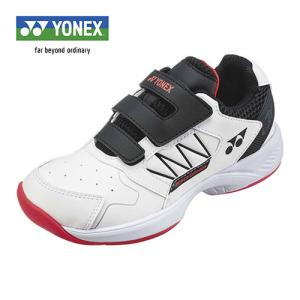 ヨネックス YONEX パワークッション CC カーペットコート SHTJRCC 141 ホワイト/ブラック キッズ 部活 クラブ 練習 試合 ソフトテニス シューズ｜esports