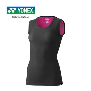 ヨネックス YONEX タンクトップ STBP1509 007 ブラック レディース ノースリーブ トップス 部活 クラブ 練習 移動着 コンプレッションウェア