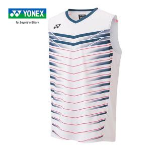 ヨネックス YONEX ゲームシャツ ノースリーブ 10398 011 ホワイト メンズ テニスウェア バドミントン スポーツウェア トレーニング ユニフォーム トップス｜esports