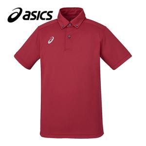 アシックス asics ボタンダウンシャツ XA6183 22 アクテイブレッド メンズ トレーニングウェア 半袖 スポーツウェア トップス ポロシャツ シャツ｜esports