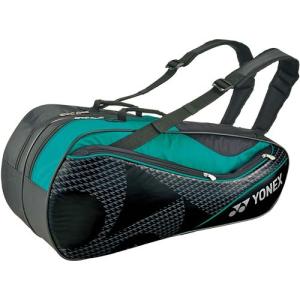 ヨネックス（YONEX） ラケットバッグ6（リュック付き） ブラック/グリーン BAG1722R テニスバッグ 鞄 部活 バックパック