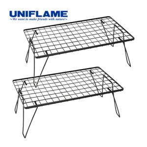 ユニフレーム UNIFLAME フィールドラック ブラック 611616 計2点セット キャンプ アウトドア ラック 収納 コンパクト