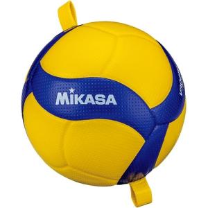 ミカサ MIKASA バレーボール トレーニングボール5号ひも付 V300W-AT-TR ブルー/イエロー バレー 5号球 ボール｜esports