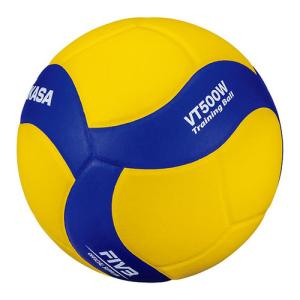 ミカサ MIKASA トレーニングボール 5号 500g VT500W 黄/青 バレーボール 5号球 練習 トレーニング用 ボール｜esports