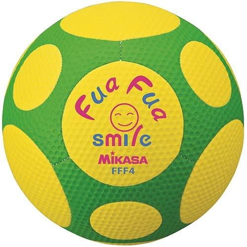 ミカサ MIKASA スマイルサッカー 縫い 約150g ふわふわサッカー 4号 FFF4 YG 黄...