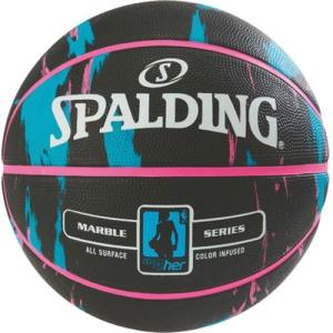 スポルディング（SPALDING） バスケットボール フォーハー マーブル 6号球 ブラック×ブルー 83-878Z バスケ 一般 大学 高校 中学 女子
